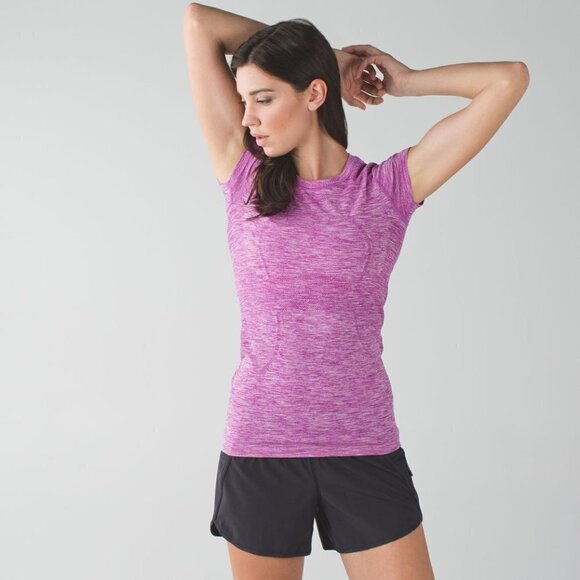 Lululemon Swiftly Tech Short Sleeve Crew-Heathered Ultra Violet - Picture 1 of 12